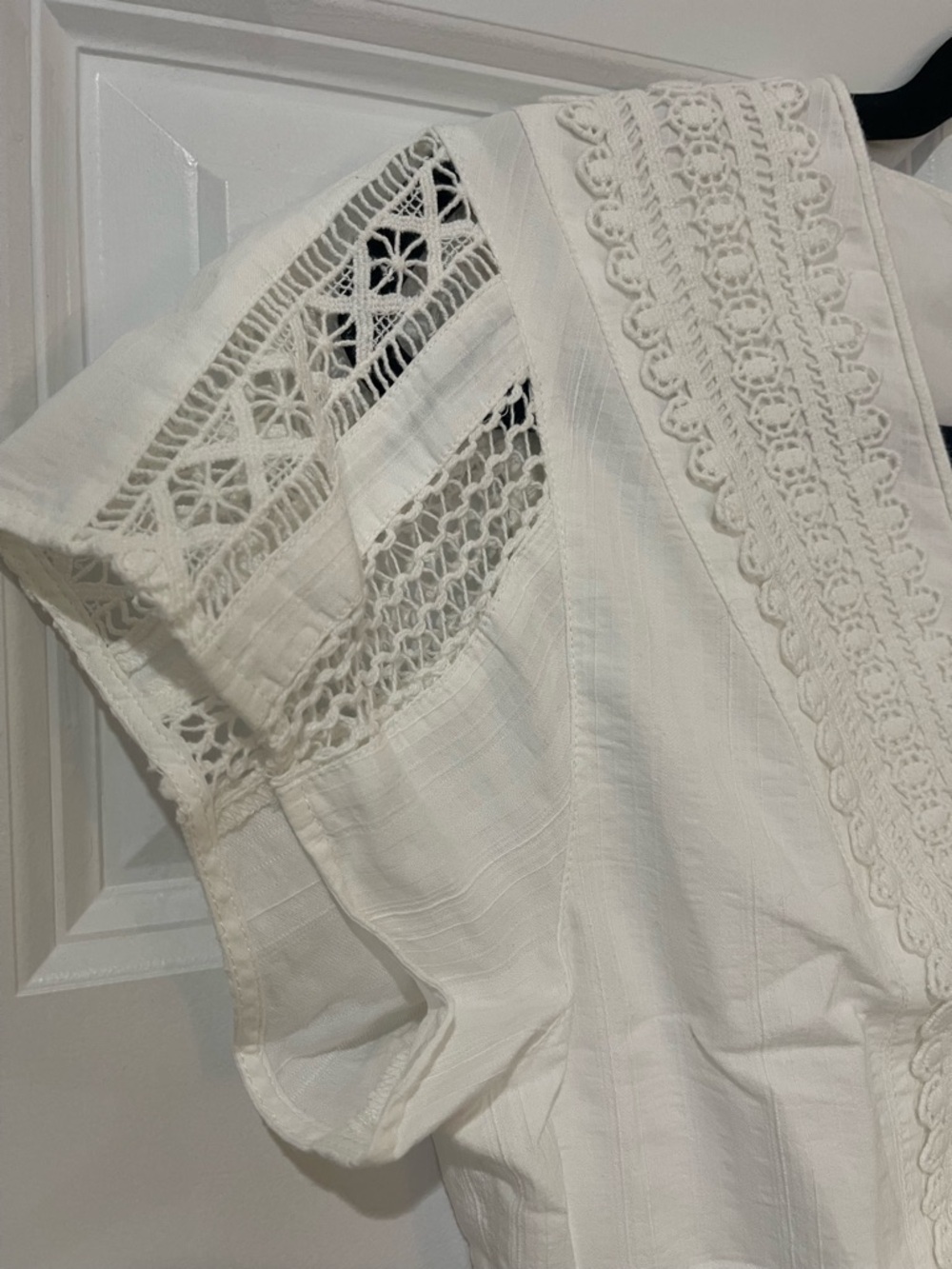 The Kooples English Embroidery Lace White Fitted Shirt - NWT! - Picture 5 of 11